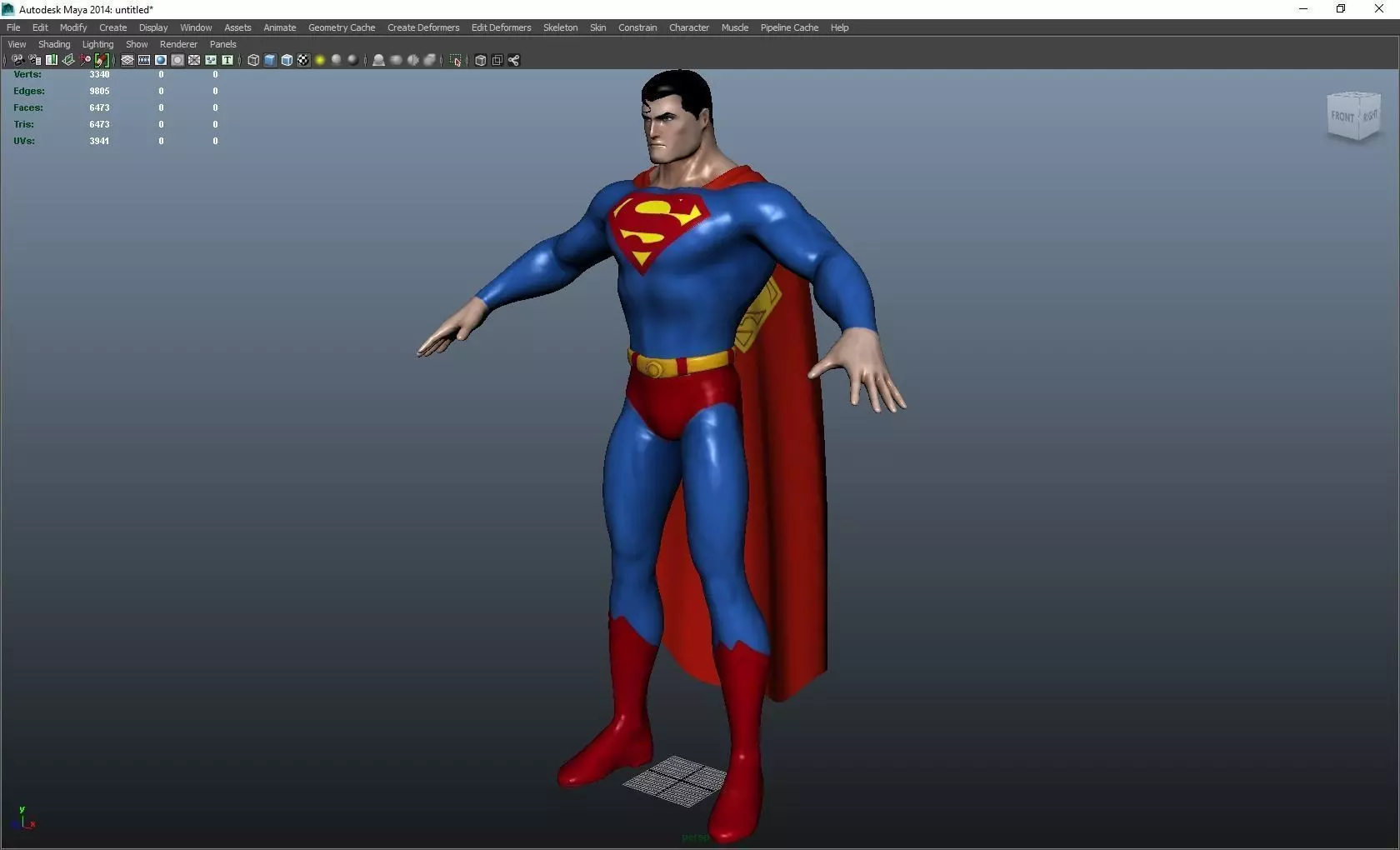 DC Model Superman 3D model_3