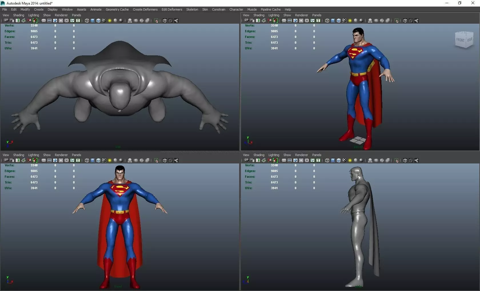 DC Model Superman 3D model_4