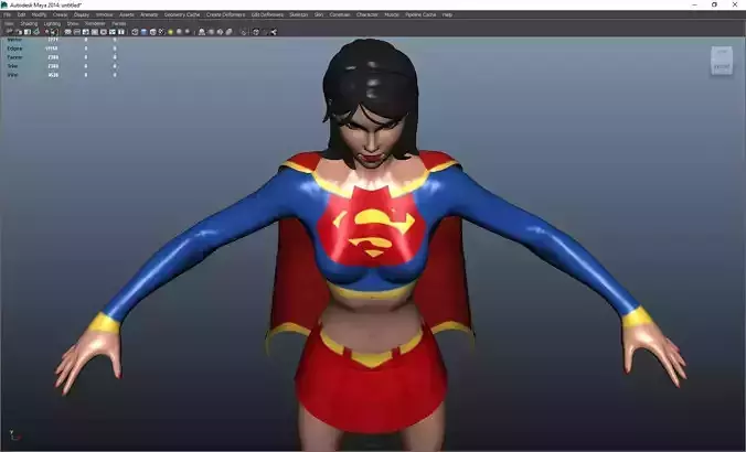 DC Model SuperGirl 3D model