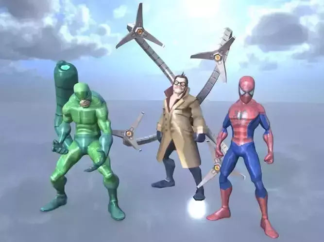 DC Model Spiderman Friends or Foe PACK 8 3D model