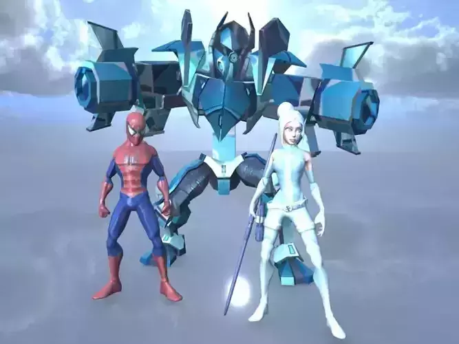 DC Model Spiderman Friends or Foe PACK 7 3D model
