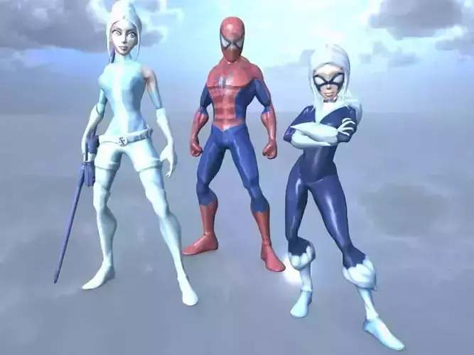 DC Model Spiderman Friends or Foe PACK 5 3D model