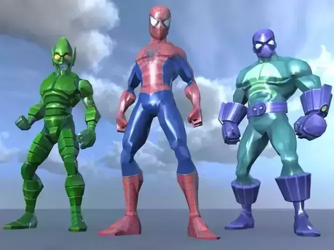 DC Model Spiderman Friends or Foe PACK 4