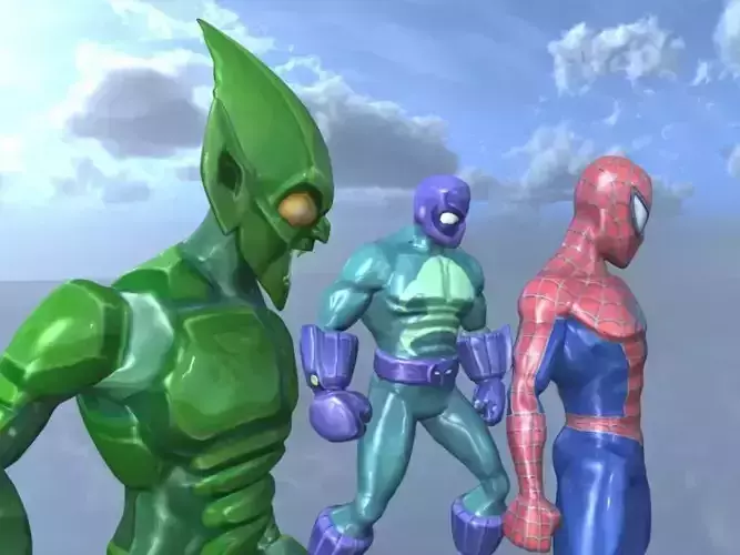 DC Model Spiderman Friends or Foe PACK 4