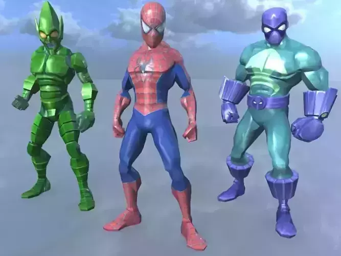 DC Model Spiderman Friends or Foe PACK 4 3D model