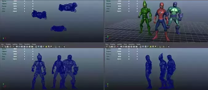 DC Model Spiderman Friends or Foe PACK 4