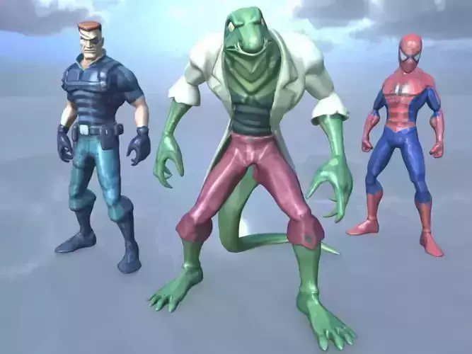 DC Model Spiderman Friends or Foe PACK 3 3D model