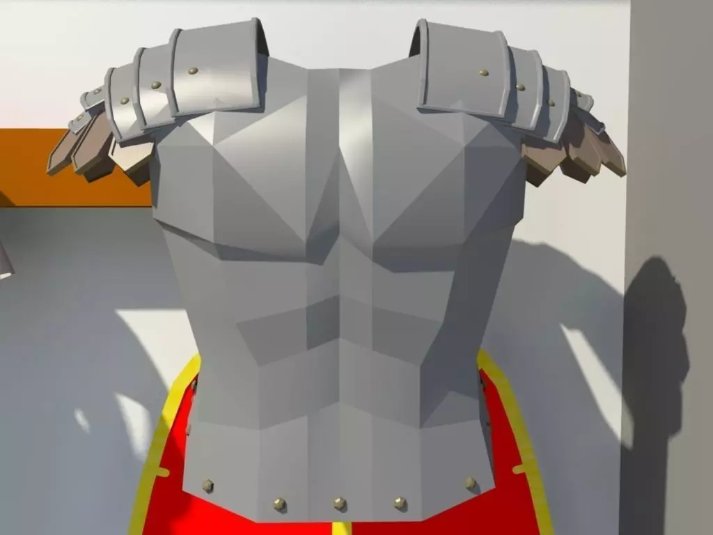 Low poly model of Ancient Rome Decurion 3D model_4