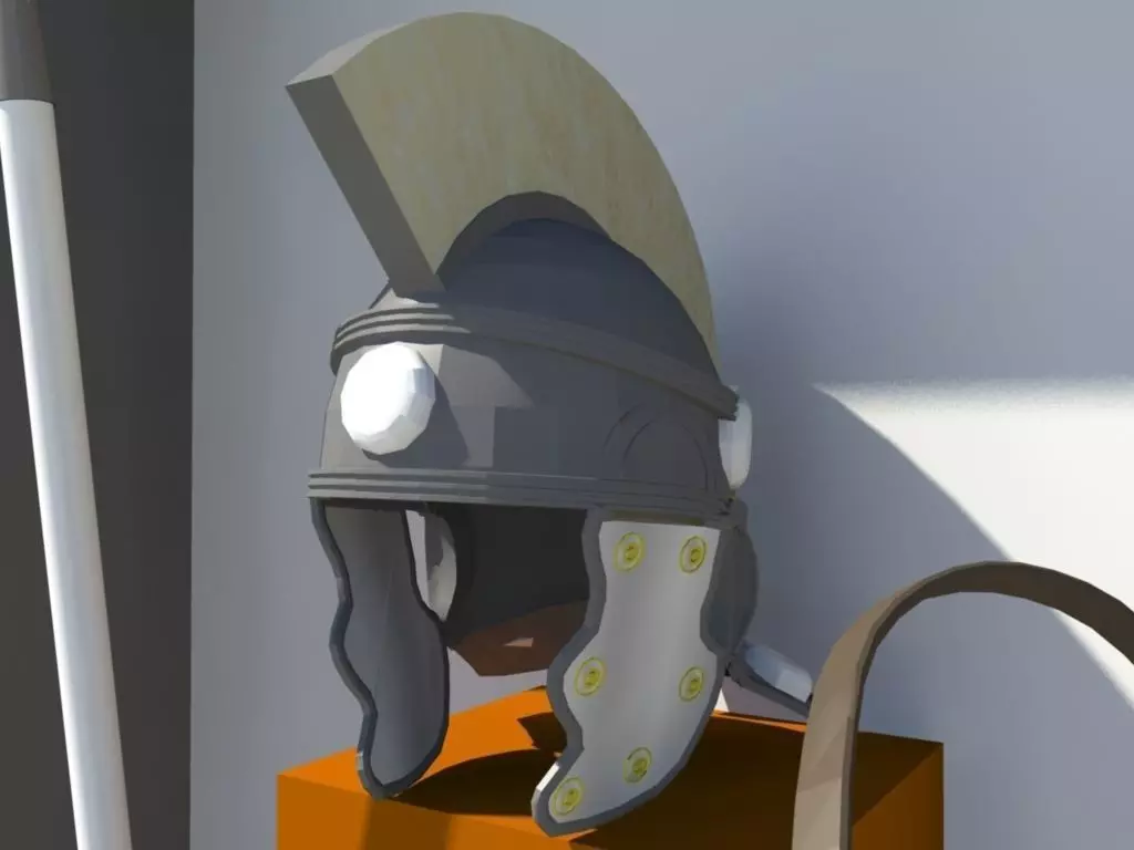 Low poly model of Ancient Rome Decurion 3D model_3