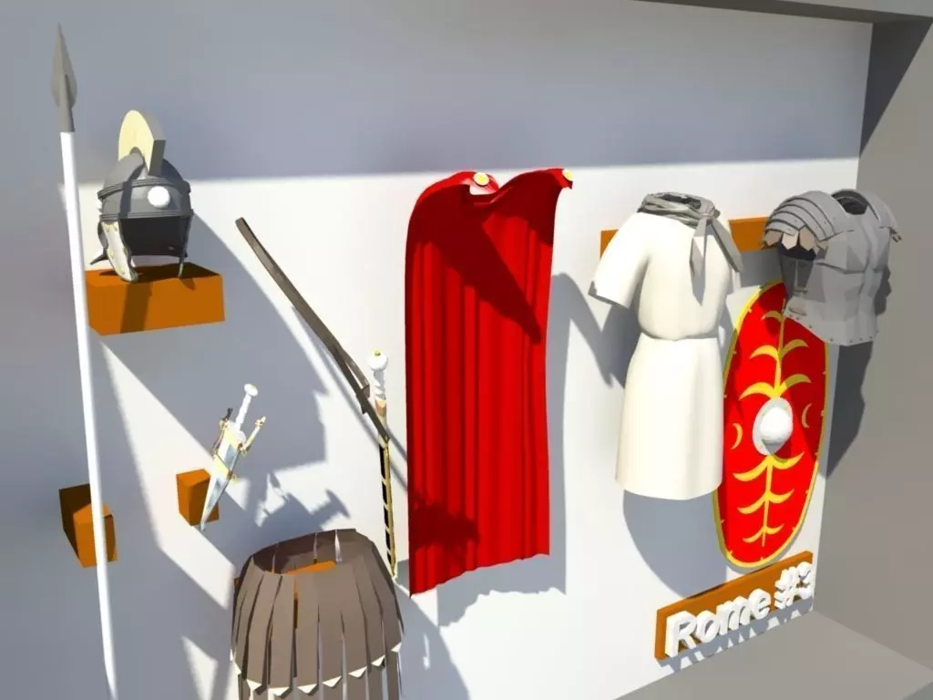 Low poly model of Ancient Rome Decurion 3D model_2