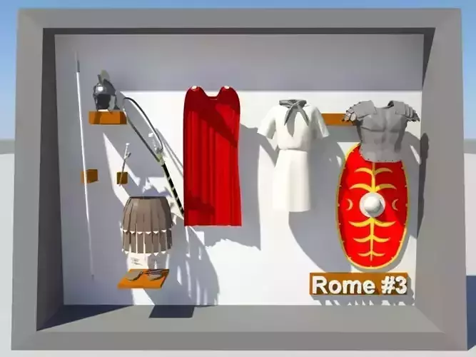 Low poly model of Ancient Rome Decurion