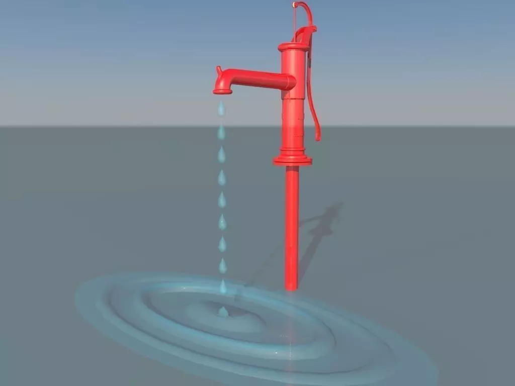 Low poly model of Water Pump 3D model