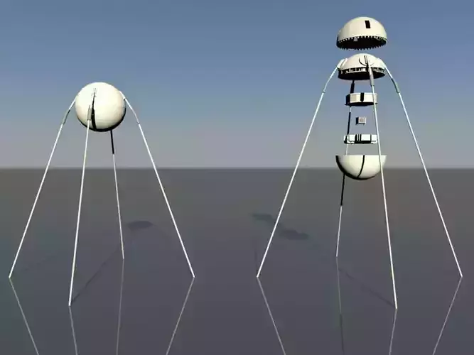 Low poly model of Satellite