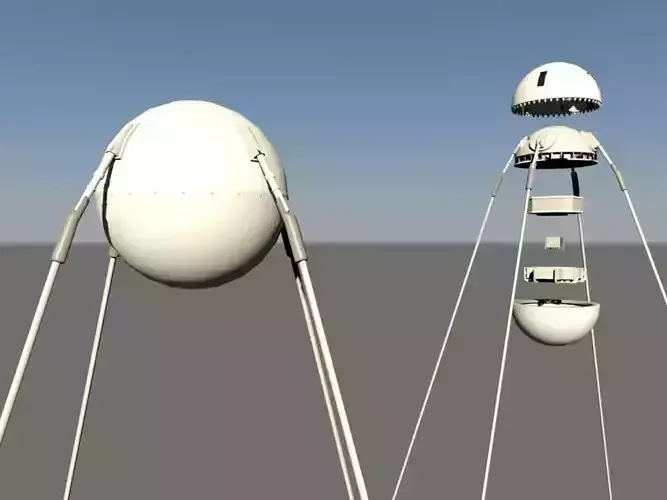 Low poly model of Satellite