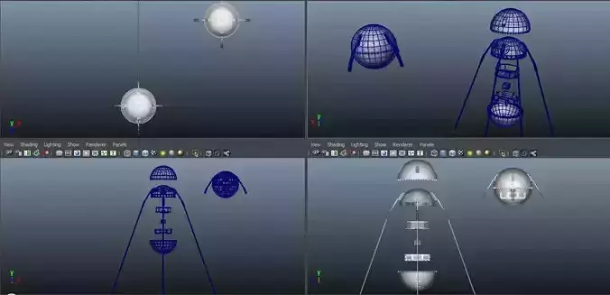 Low poly model of Satellite