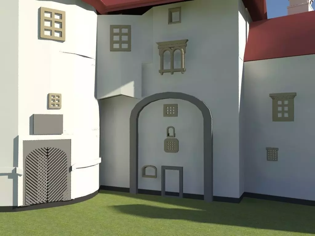 Low poly model of Fotress Varazdin 3D model_4
