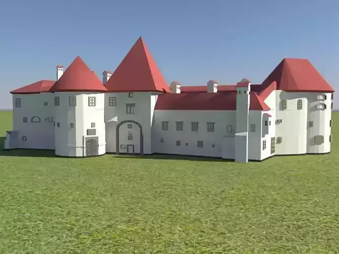 Low poly model of Fotress Varazdin 3D model