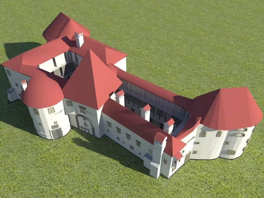 Low poly model of Fotress Varazdin 3D model_2