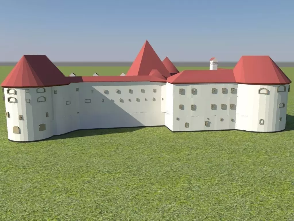 Low poly model of Fotress Varazdin 3D model_1