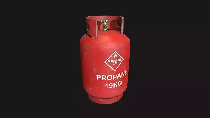 Low Poly PBR 19kg Gas Bottle
