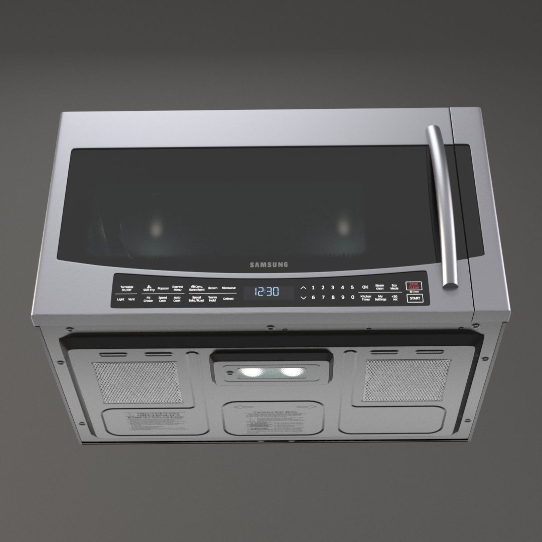 Wall-mounted microwave oven Samsung MC17J8000 3D model_2