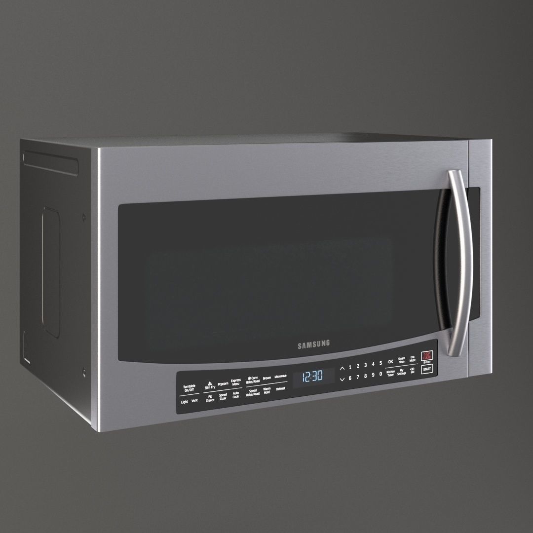 Wall-mounted microwave oven Samsung MC17J8000 3D model_4