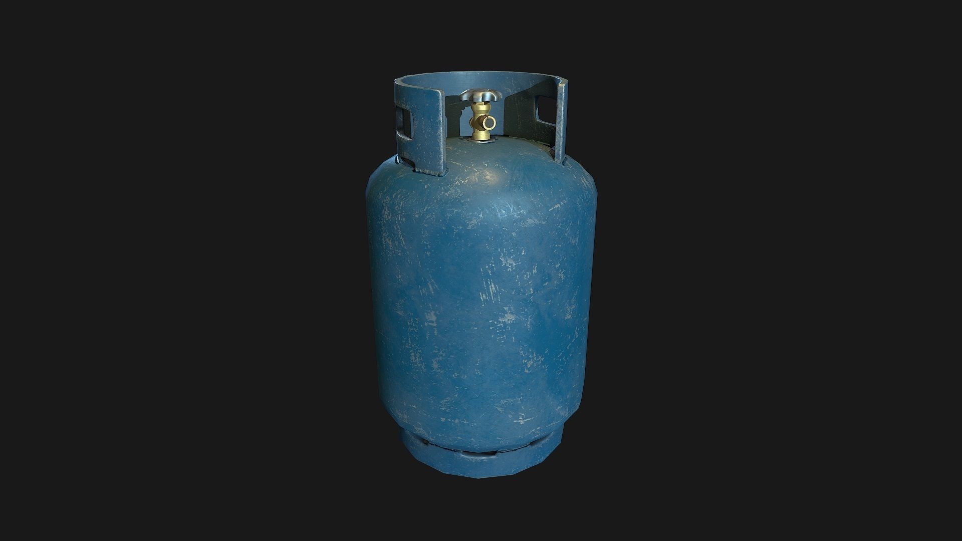 Low Poly PBR 19kg Gas Bottle with Storage Cage Low-poly 3D model_9