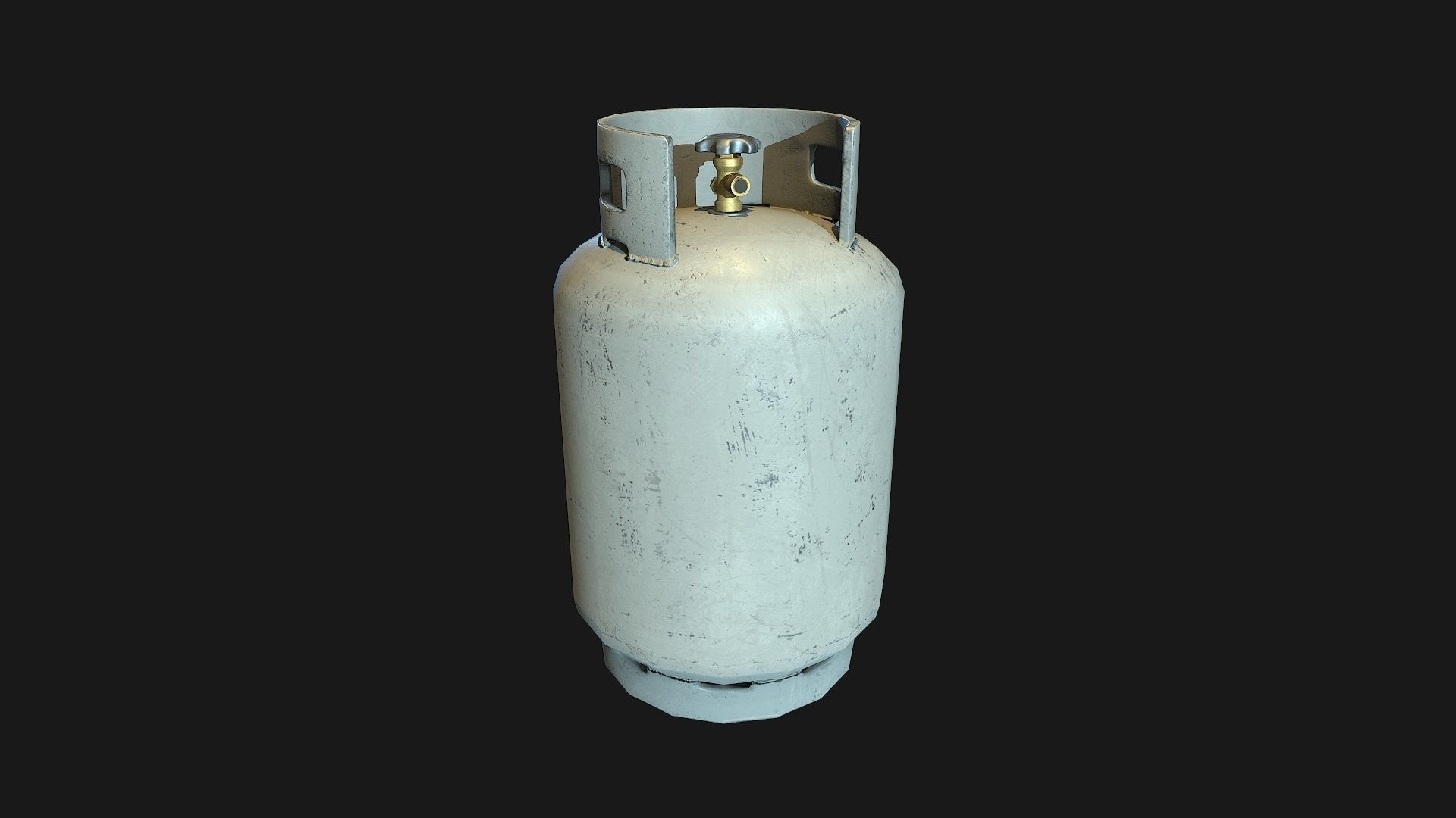 Low Poly PBR 19kg Gas Bottle with Storage Cage Low-poly 3D model_10