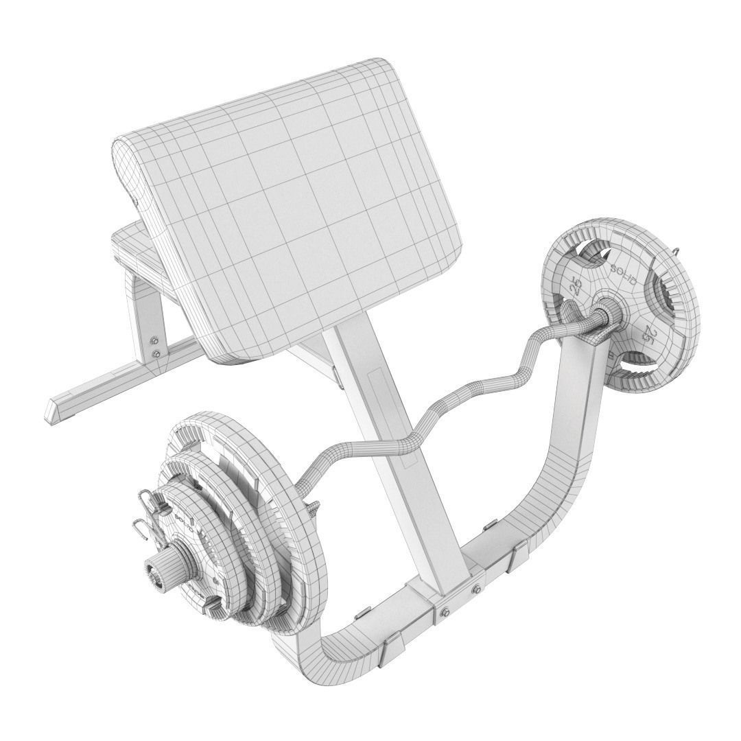 Large set for the gym by Bodysolid 3D model_16