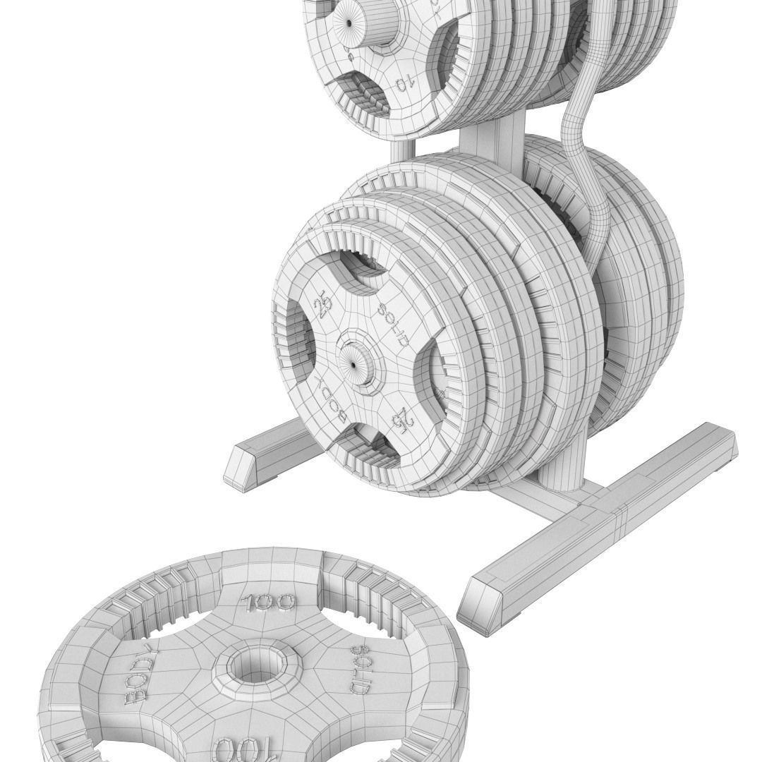 Large set for the gym by Bodysolid 3D model_14