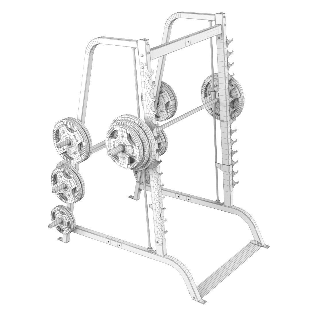 Large set for the gym by Bodysolid 3D model_19