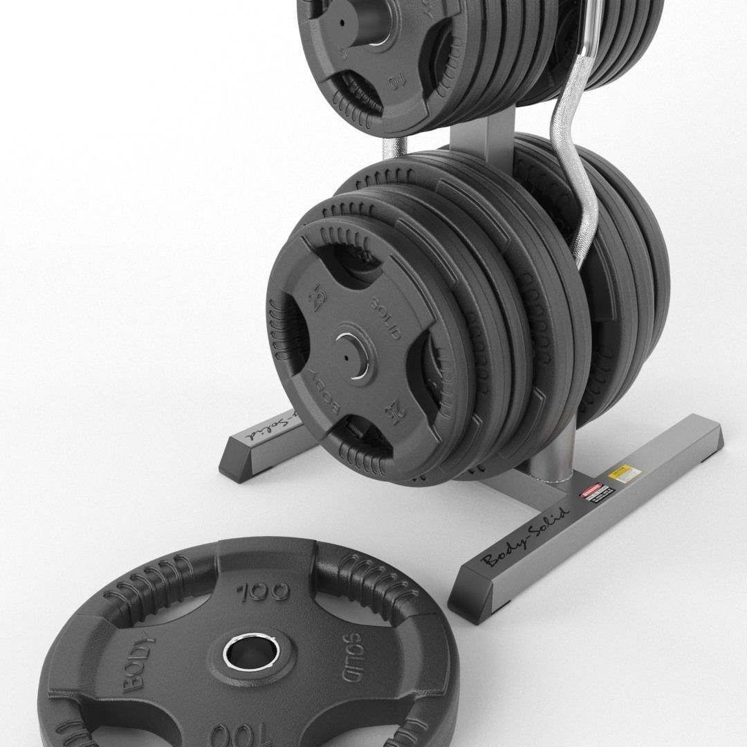 Large set for the gym by Bodysolid 3D model_7