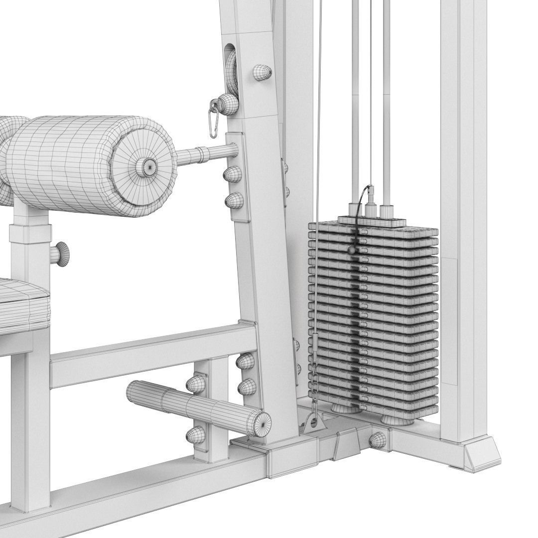 Large set for the gym by Bodysolid 3D model_20