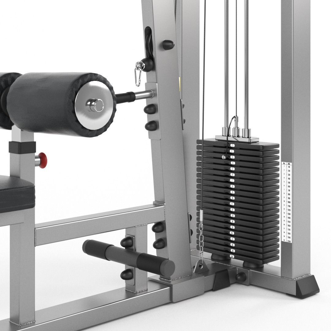 Large set for the gym by Bodysolid 3D model_8