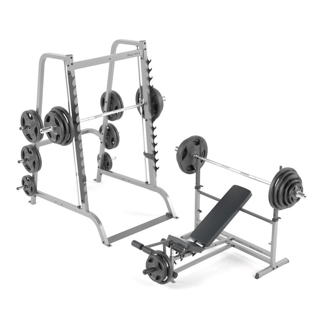 Large set for the gym by Bodysolid 3D model_18