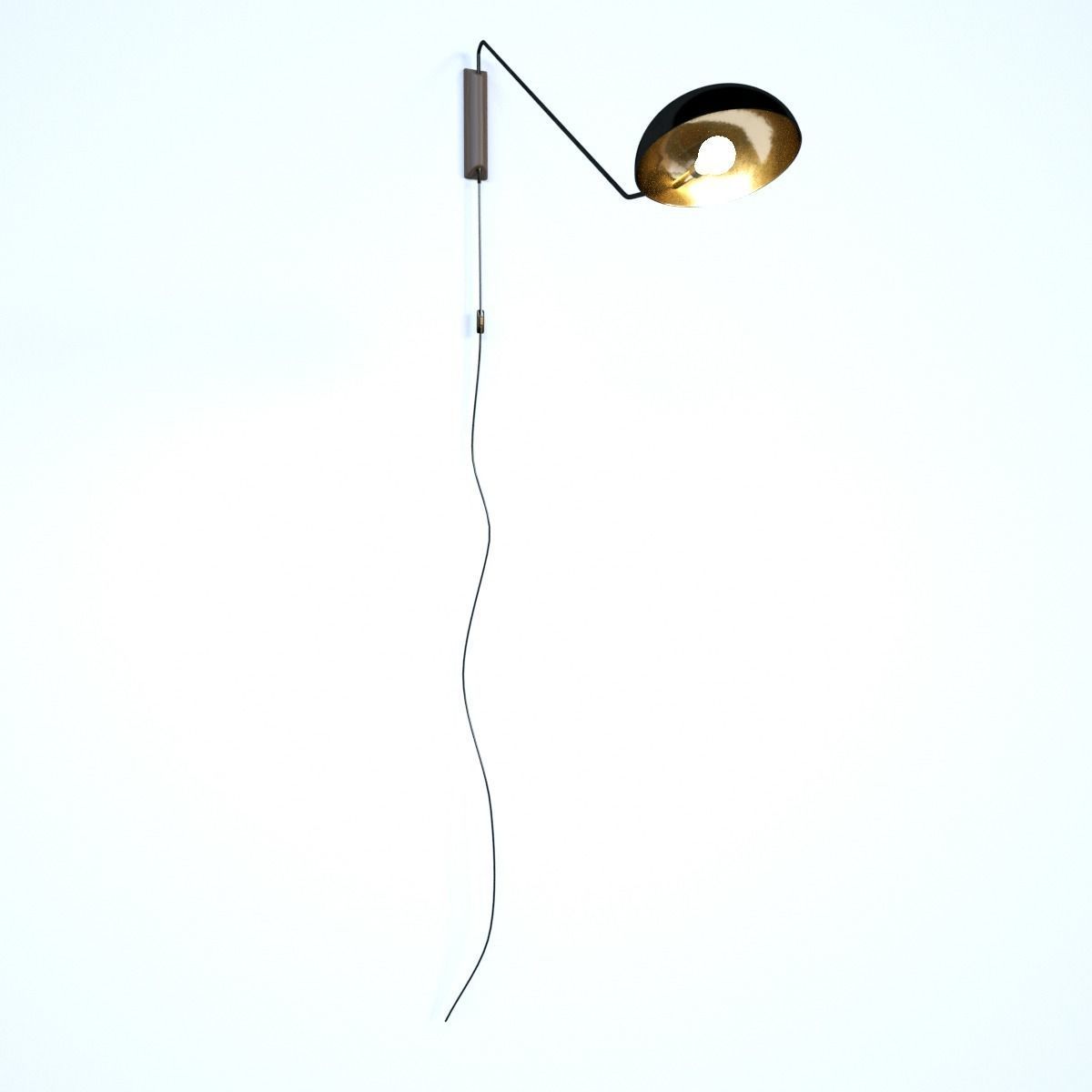  Modern Black  Wall Lamp 3D model_10