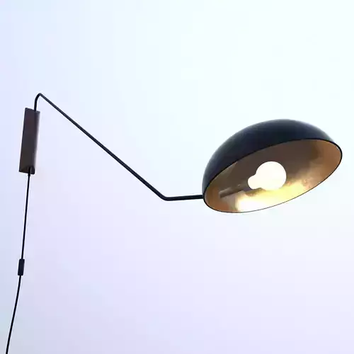  Modern Black  Wall Lamp 3D model
