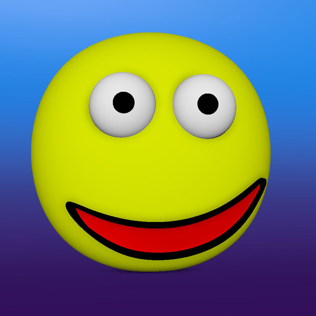 Smiley Face emoji Low-poly 3D model_3