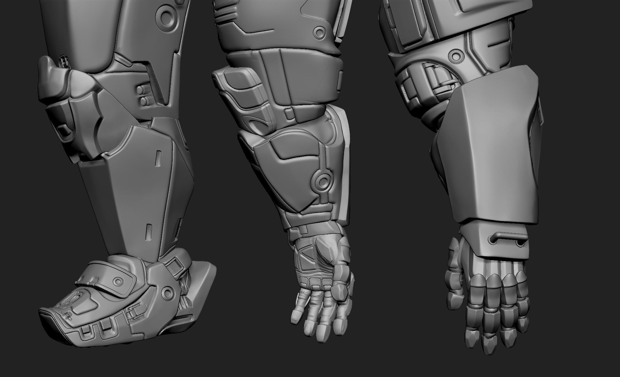 Sci-Fi Armor 9 Sculpt 3D model_7