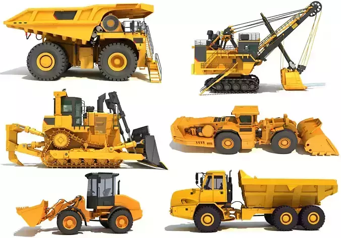 3D Industrial and Mining Vehicles 3D model