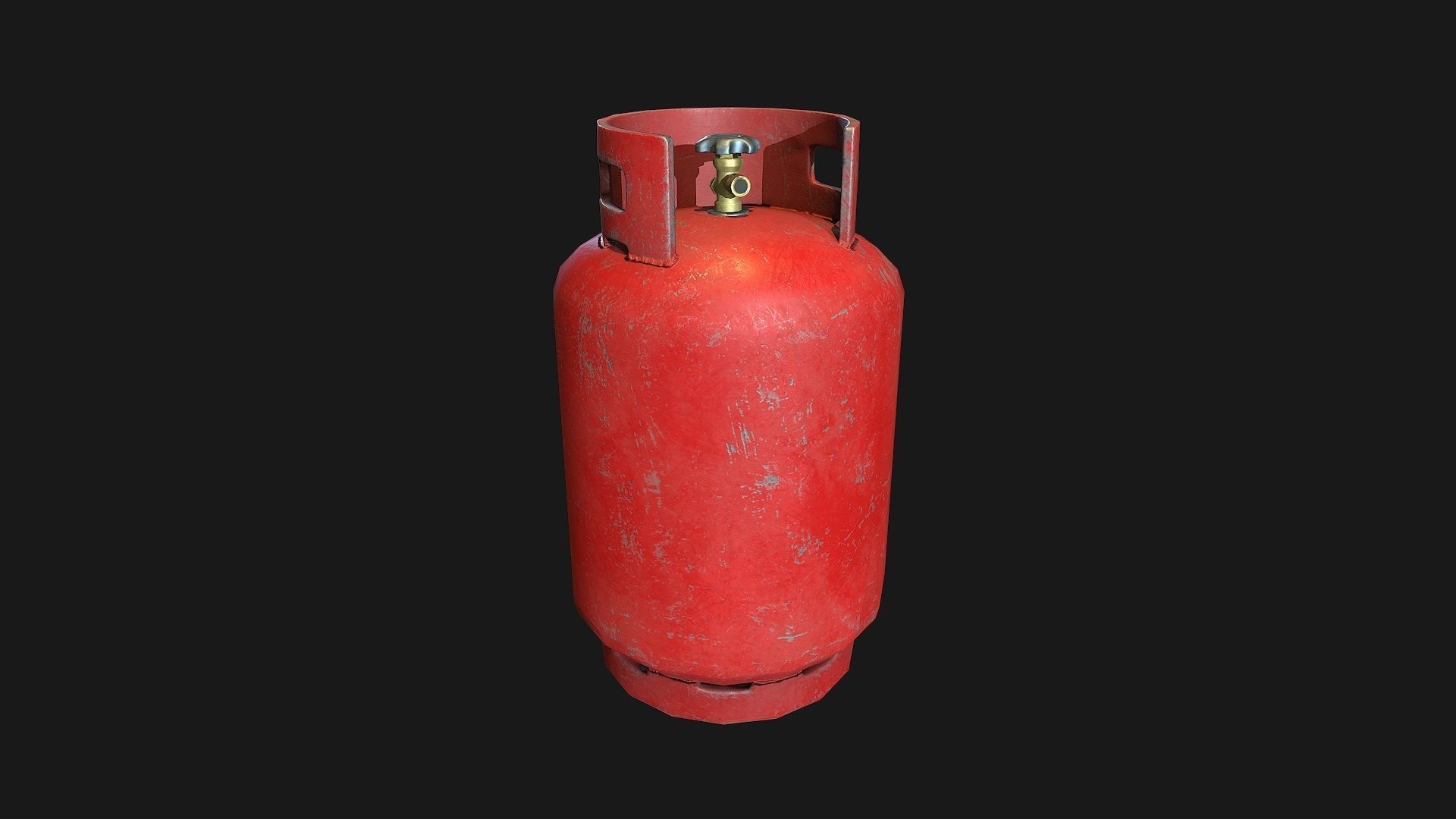 Low Poly PBR Gas Bottle Collection Low-poly 3D model_2