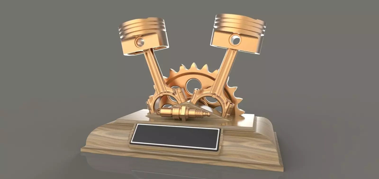 Piston trophy 3D model