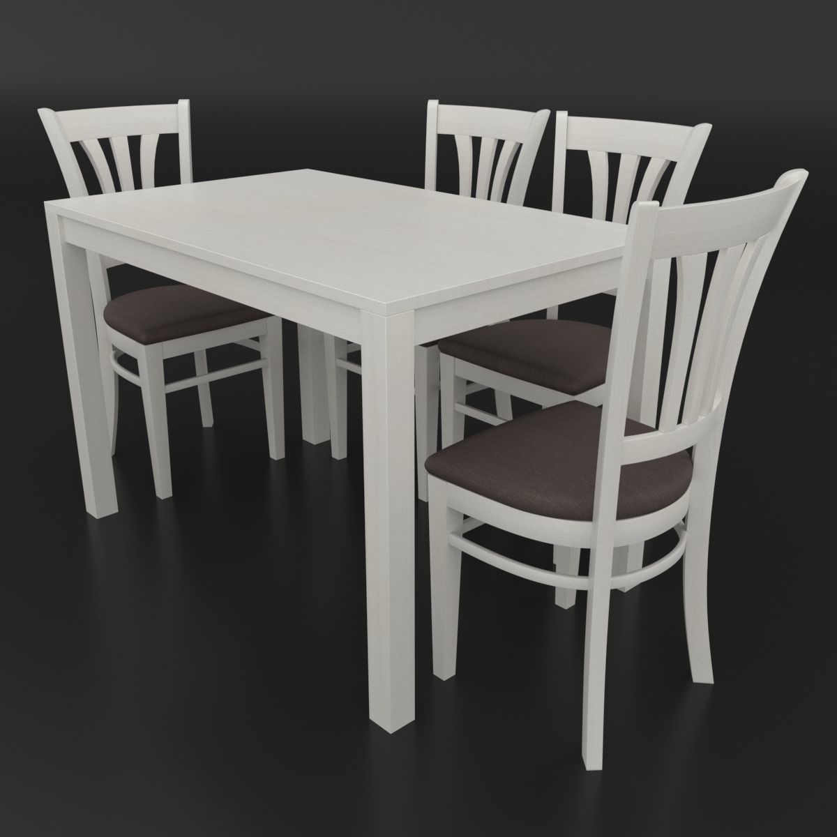 Dining set consisting of a table and chairs 3D model_1