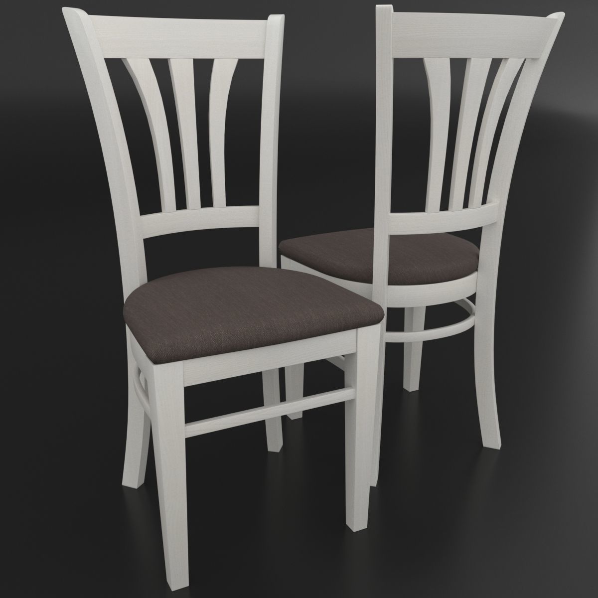 Dining set consisting of a table and chairs 3D model_2