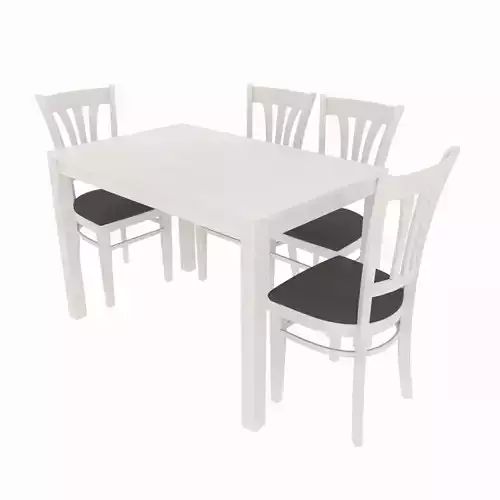 Dining set consisting of a table and chairs 3D model