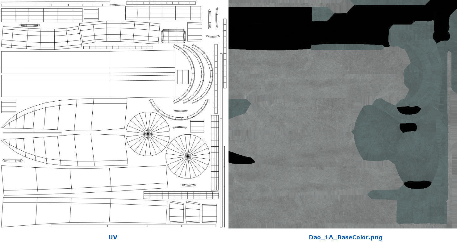 Dao 1A Low-poly 3D model_6