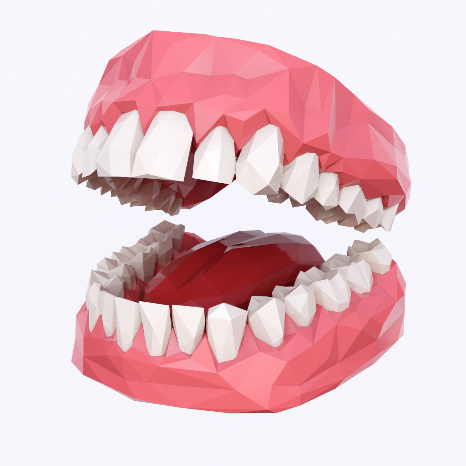 Teeth Low Poly Low-poly 3D model_2