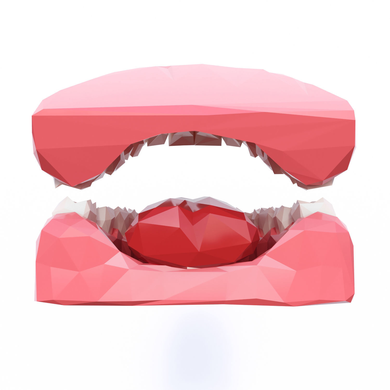 Teeth Low Poly Low-poly 3D model_4