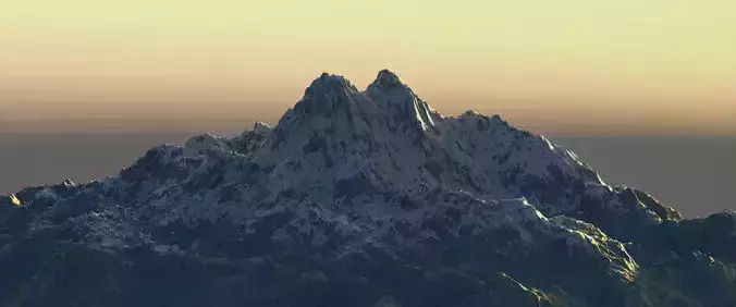Hero mountain Low-poly 3D model