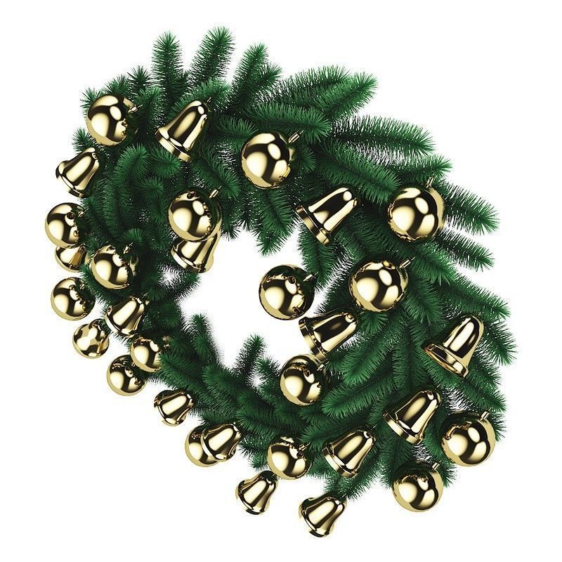 Christmas Wreath 2 3D model_2